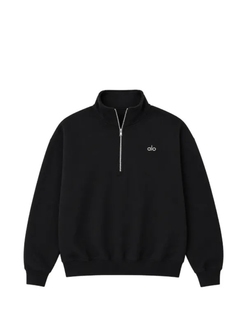 NWT ALO YOGA Accolade 1/4 Zip Pullover - Black